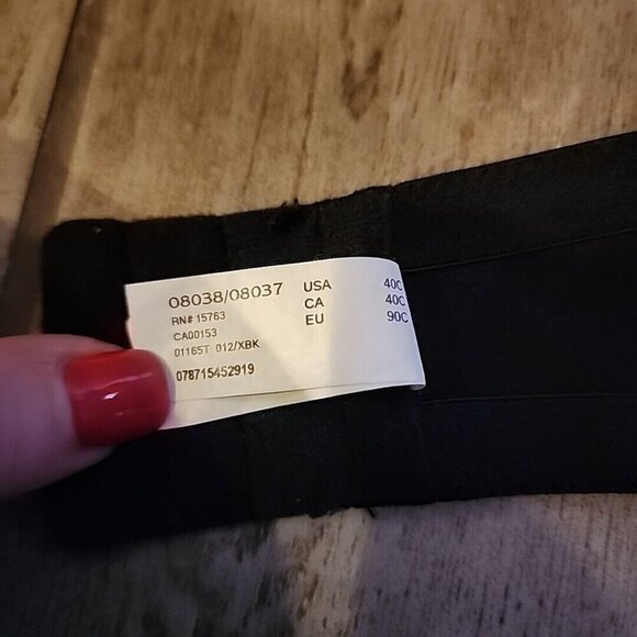 Maidenform Bra 40C Black Underwire Lined - Picture 4 of 4